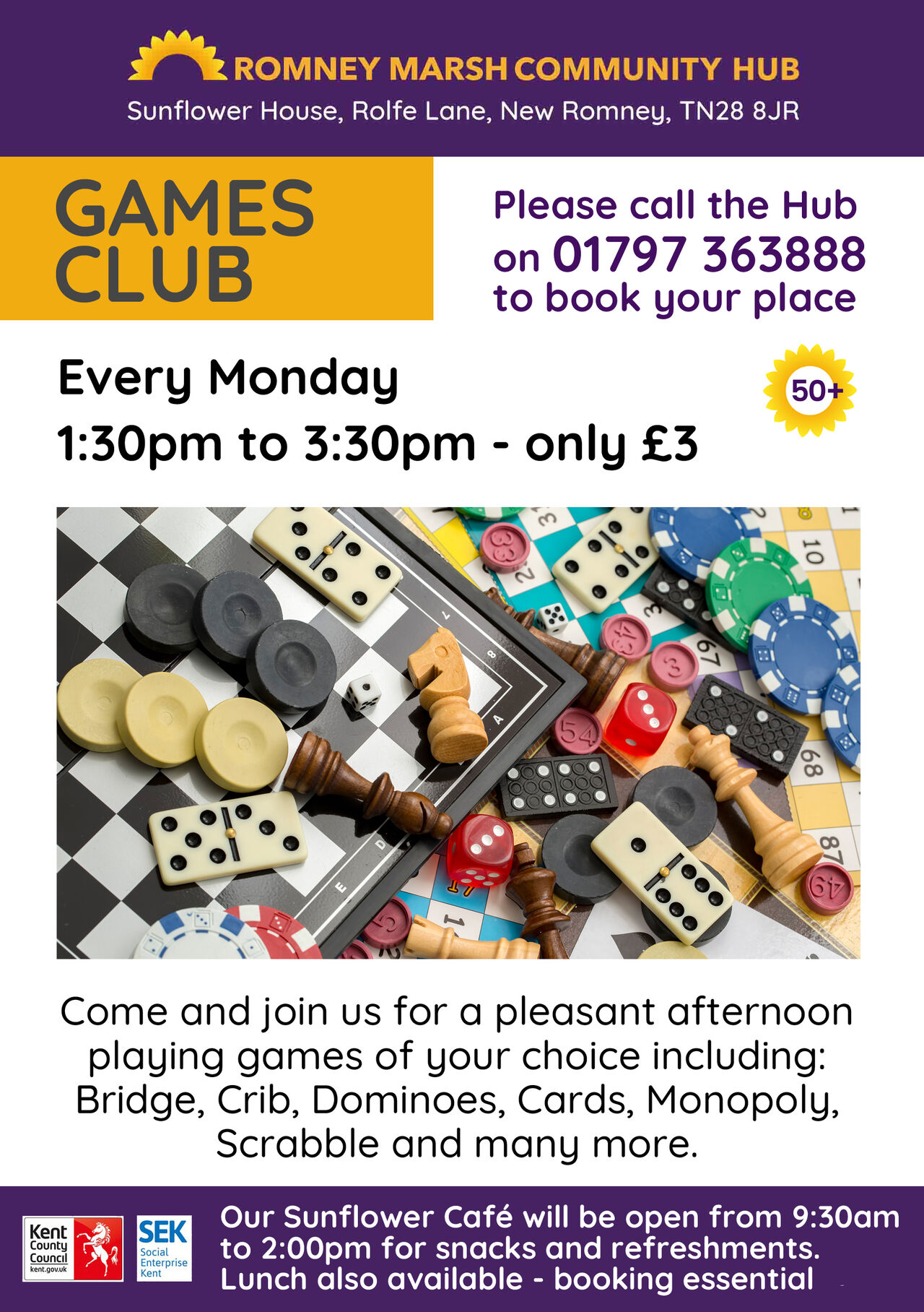 RMCH MONDAY GAMES CLUB SEPT A5 Leaflet
